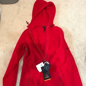 Lands End Red fleece